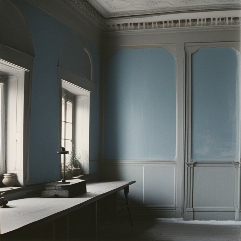 Ghost Room — misty blue interior